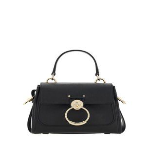 CHLOÉ Black Calf Leather Tess Handbag